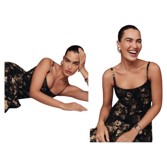 NWOT Reformation Katalina Floral Dress Sz 10 - Picture 5 of 10